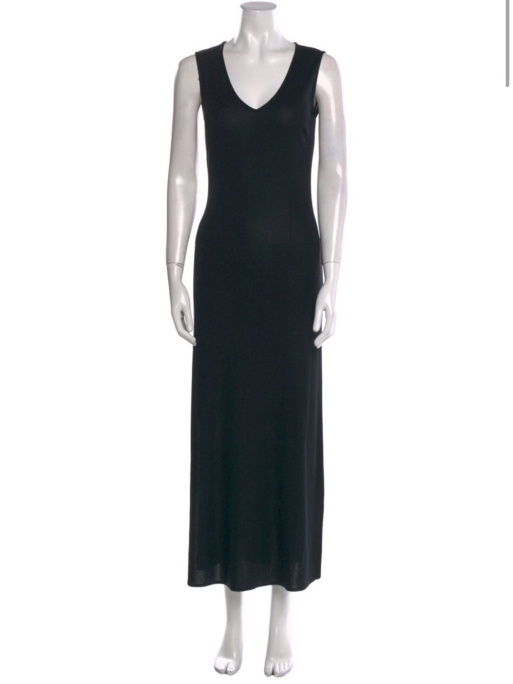 Dolce & Gabbana Vintage Sleeveless Black V-Neck Maxi Dress